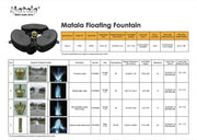 Matala Floating Fountain â…“hp with 20m Cable