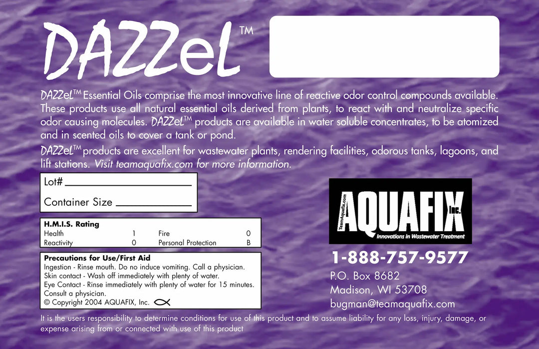 DAZZel Eco Plus—Wastewater Odour Controller Ultra Concentrate (9.46L)