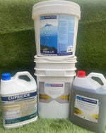 Load image into Gallery viewer, Full Algae Attack Arsenal (Small)—10kg Algae Lift, 10kg Biostim Tablets, 5L Biostim Accelerator, 5L Cupricide Algaecide
