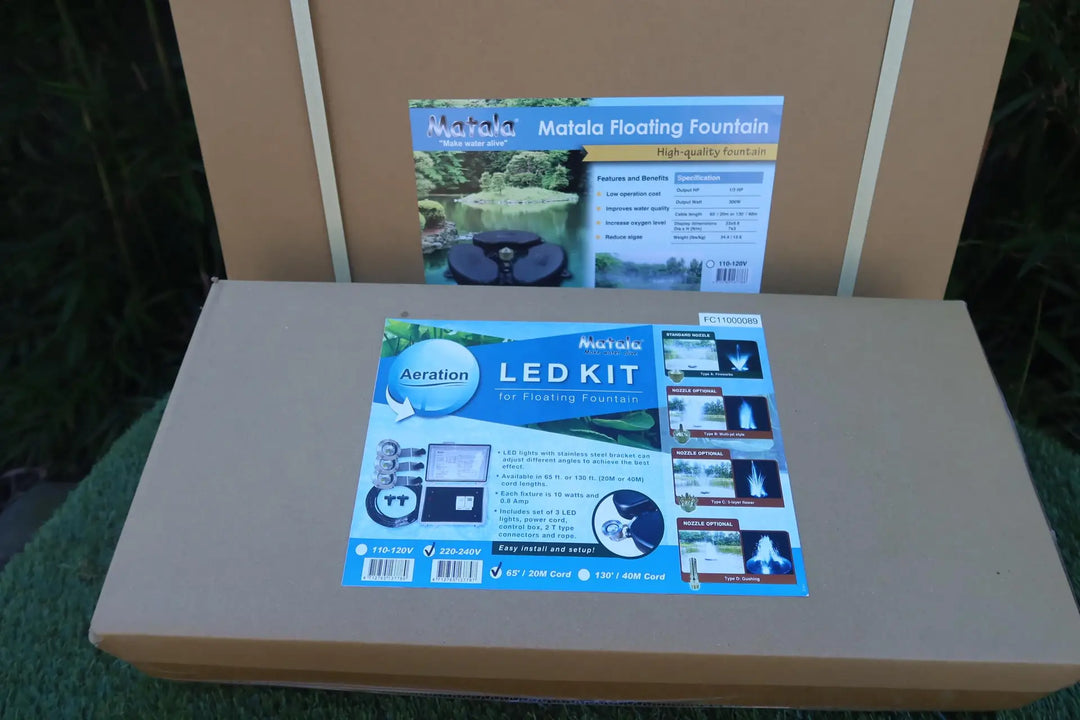 Matala Floating Fountain and Lights Kit (40m Cable)