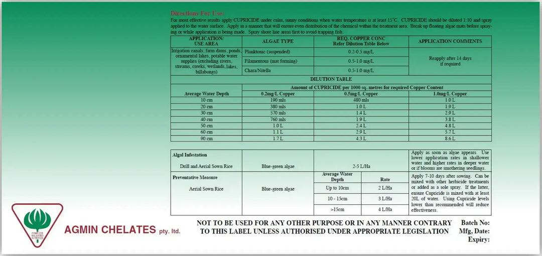 Cupricide Algaecide (20L)
